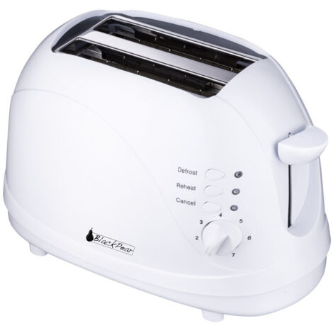 Grille-pain blanc 700W 2 fentes larges - éjection auto-manuelle BLACK PEAR BGP105