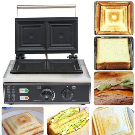 Grille-pain commercial Panini, grille-pain double compartiment, grille-pain à pain, gaufrier, grille-pain à sandwich.
