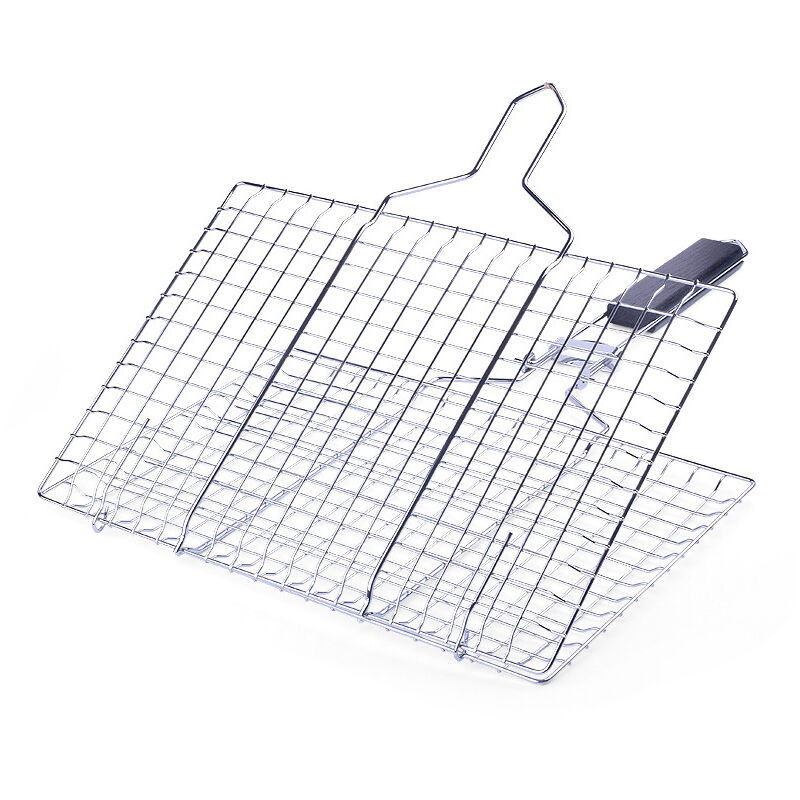 Grille-pain double pour barbecue, viande, poisson, réglable, 32 x 32 cm, pliable, extensible, ustensile de cuisine, accessoire