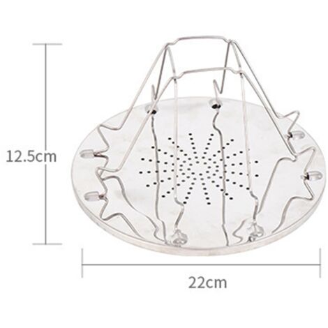 Grille-pain pliable 4 pièces pour camping, acier inoxydable, idéal réchaud de pique-nique et randonnée en plein air.