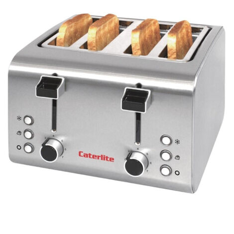 Grille Pain Professionnel Inox - 4 Tranches - Caterlite