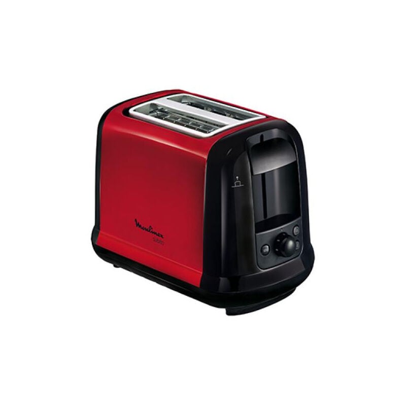Moulinex - Grille Pain - Toaster Electrique Subito LT260D11 - 2 fentes - Rouge - Thermostat 7 positions