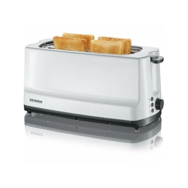 Severin - Grille Pain - Toaster Electrique AT2234 - 2 fentes longues pour 4 tranches - Fonction décongélation - Support viennoiseries