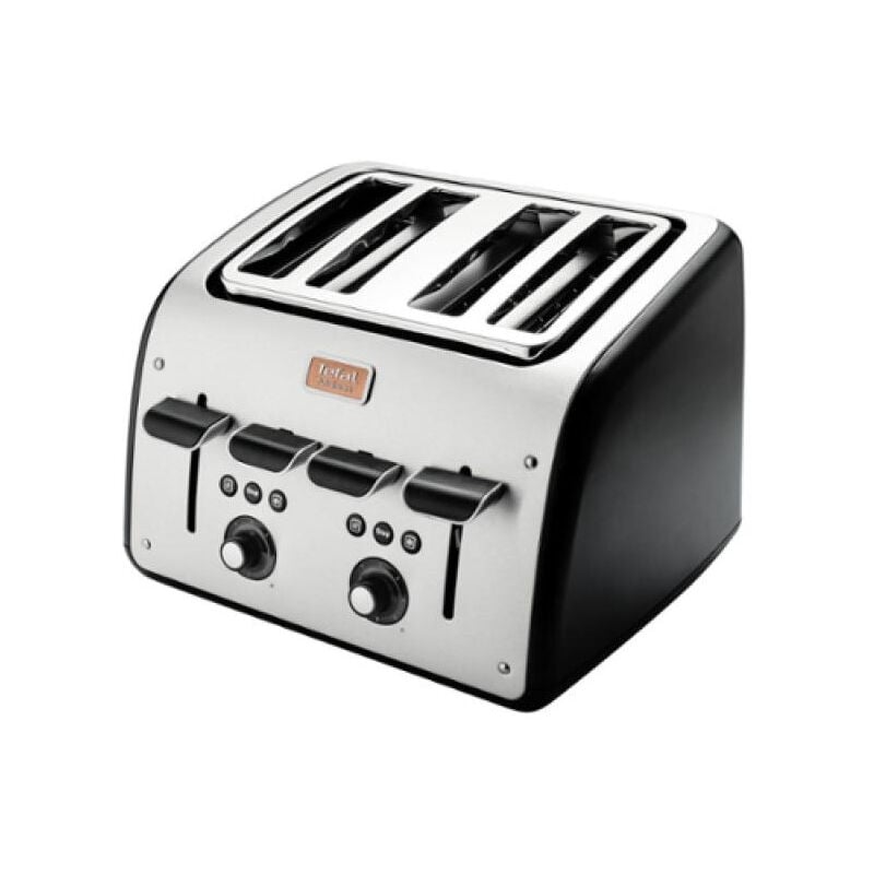 Grille Pain - Toaster Electrique TEFAL Maison 4 fentes - Réchauffage, Décongélation - 7 niveaux de dorage