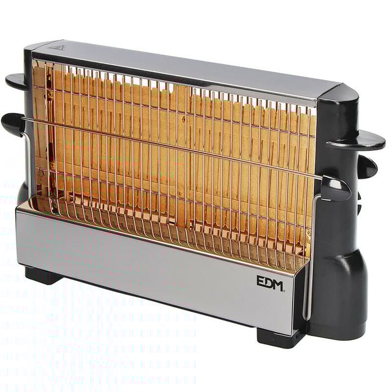 EDM - Grille-pain verticale en inox 700w 28x9x18cm