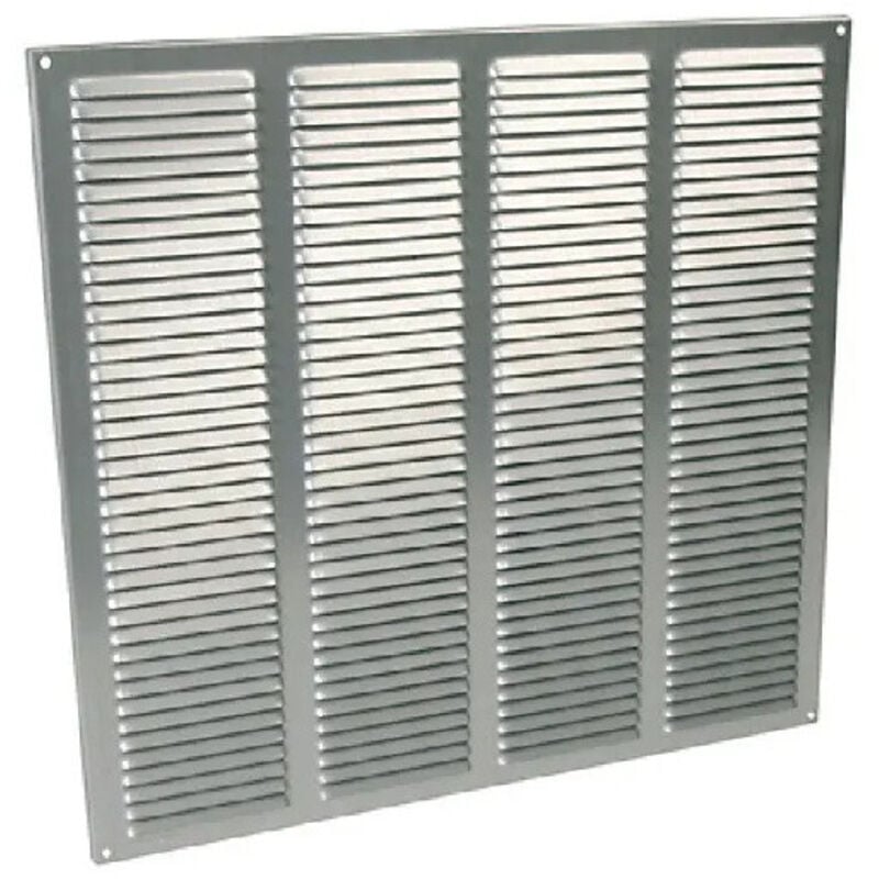Nicoll - Grille persienne renforcée aluminium moustiq. 49x49 cm gris