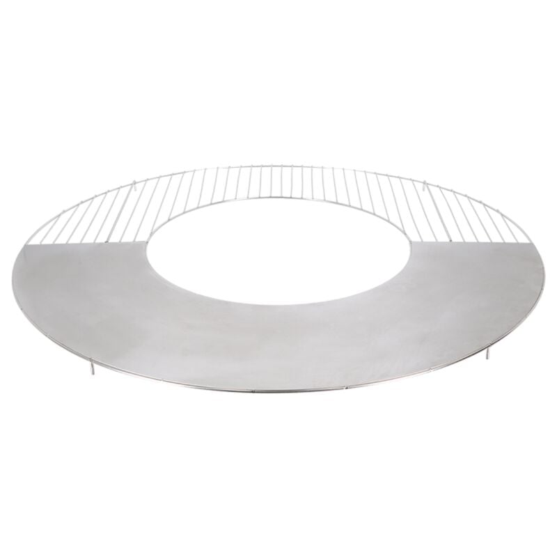 Grille Plancha pour barbecue ronde en Inox - Argenté - D 82,5 cm - Livraison gratuite