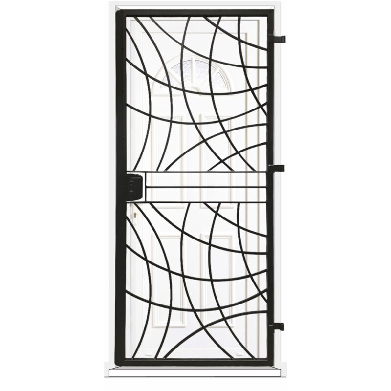 Grille porte Arcade -1 vantail pour encadrure H=210 cm x L=70 cm (côte tableau)