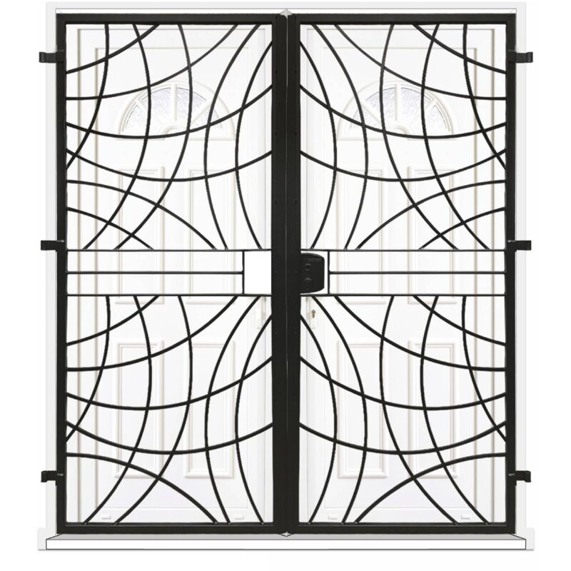 Grille porte Arcade -2 vantaux pour encadrure H=190 cm x L=130 cm (côte tableau)