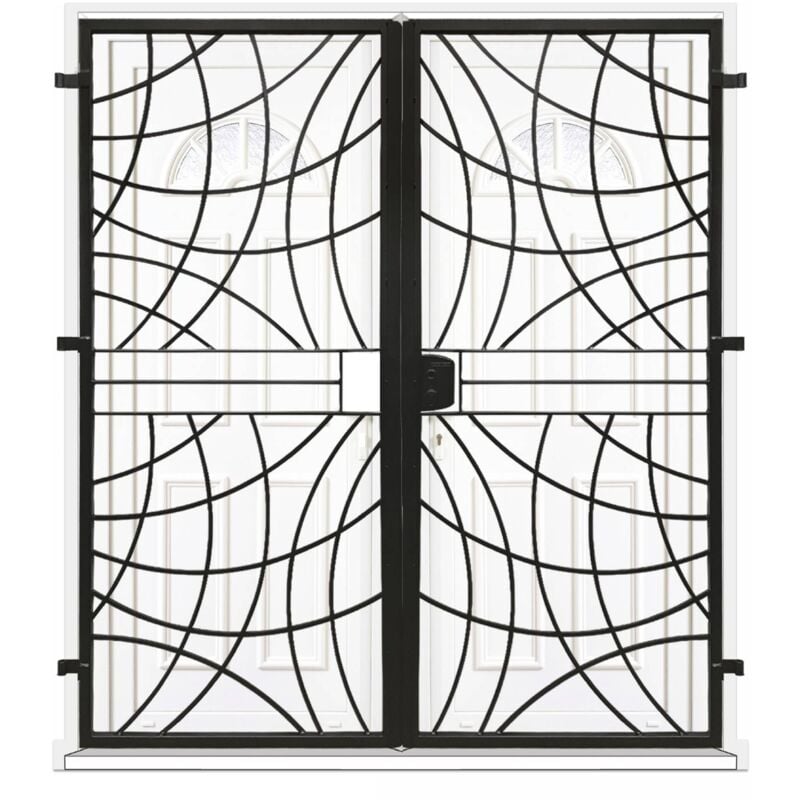 Grille porte Arcade -2 vantaux pour encadrure H=200 cm x L=120 cm (côte tableau)