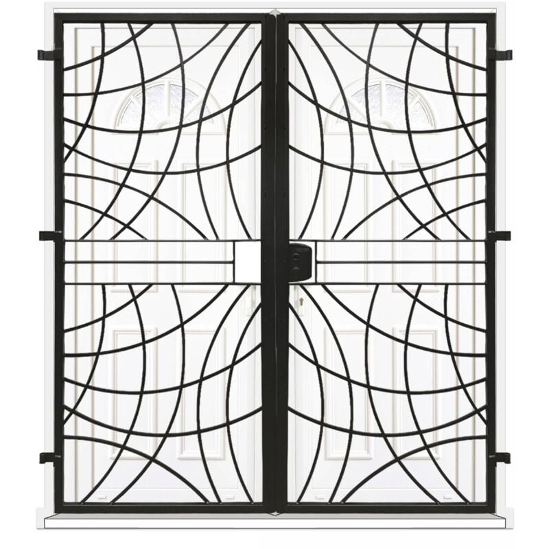 Grille porte Arcade -2 vantaux pour encadrure H=200 cm x L=170 cm (côte tableau)