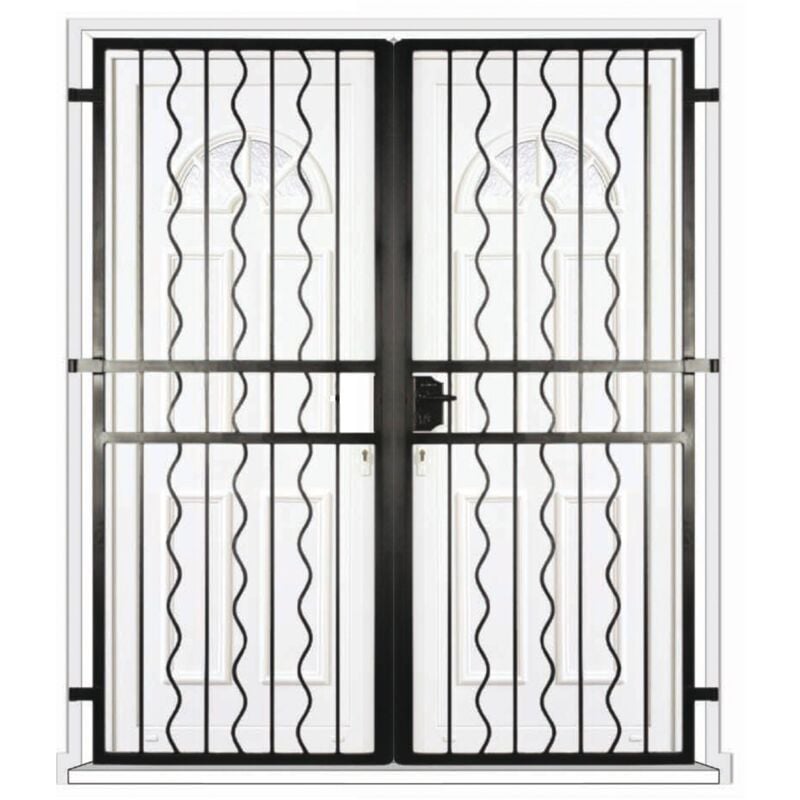 Grille porte Azur -2 vantaux pour encadrure H=200 cm x L=200 cm (côte tableau)