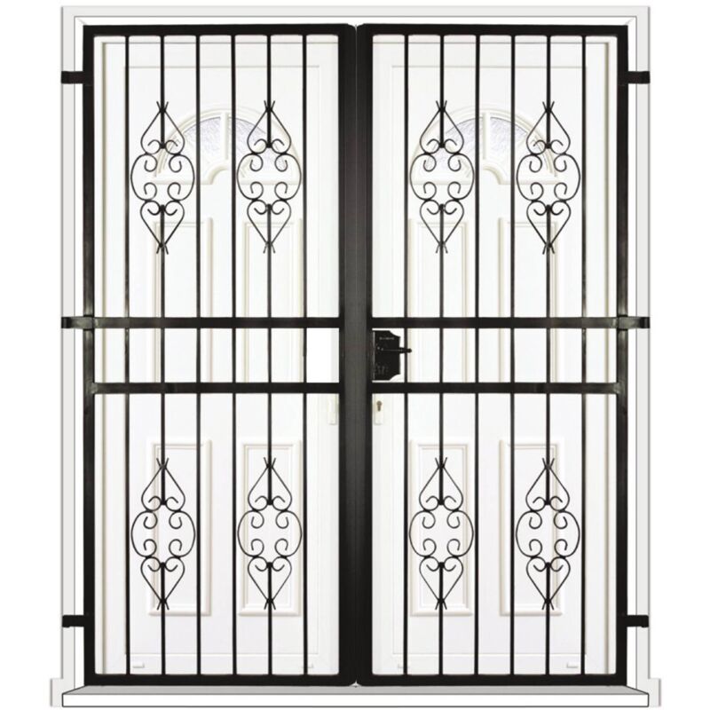 Grille porte Byzance -2 vantaux pour encadrure H=190 cm x L=140 cm (côte tableau)