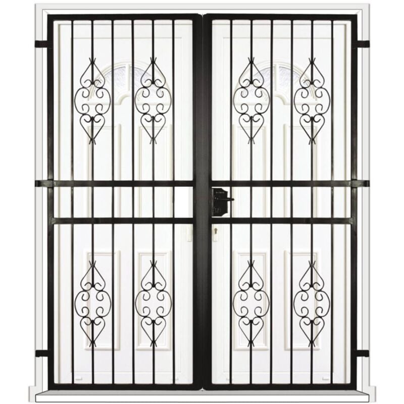 Grille porte Byzance -2 vantaux pour encadrure H=220 cm x L=120 cm (côte tableau)