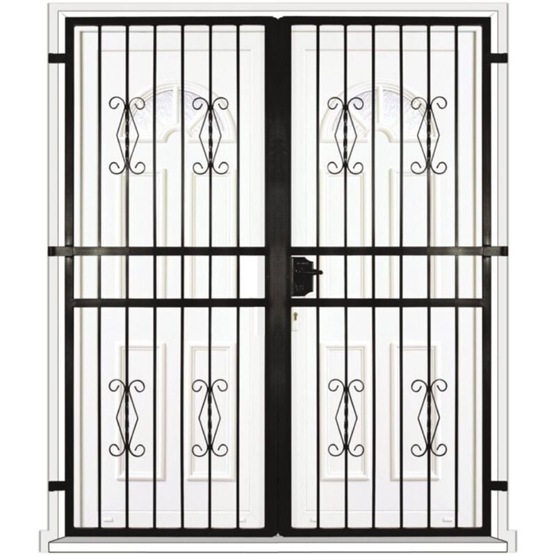 DMS - Grille porte Rustique -2 vantaux pour encadrure H=210 cm x L=120 cm (côte tableau)