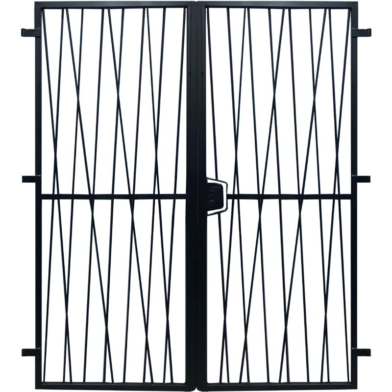 Grille porte Savane -2 vantaux pour encadrure H=190 cm x L=140 cm (côte tableau)