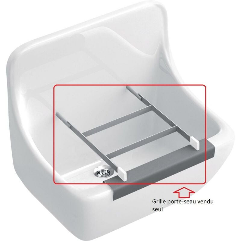 Villeroy&boch - Grille porte-seau o.novo - Largeur: 177,5 mm - Longueur: 272 mm - Hauteur: 21 mm - Chromée
