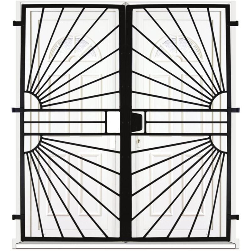 Grille porte Soleil -2 vantaux pour encadrure H=200 cm x L=120 cm (côte tableau)