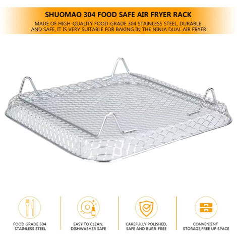 Grille pour Air Fryer Ninja Foodi 8L - Accessoire en Acier Inoxydable pour Déshydrateur et Friteuse sans Huile