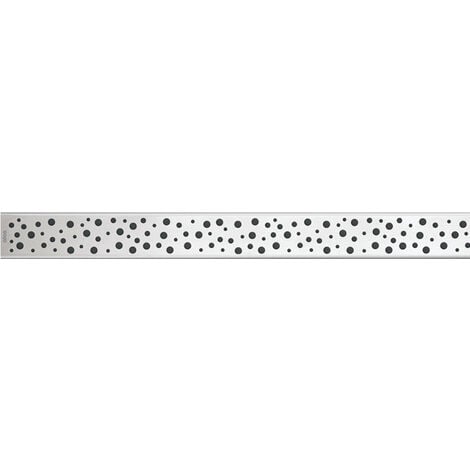Grille pour caniveau de sol intérieur inox BUBLE brillant 550mm