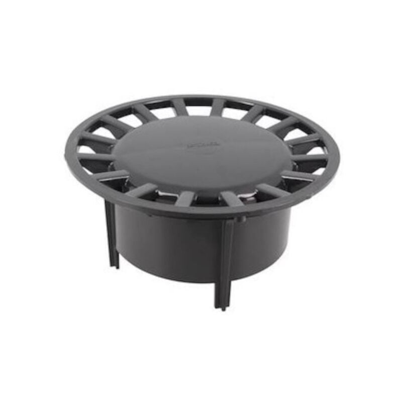 Nicoll - Grille pvc diamètre 230 mm pour siphon de cours 300 x 300 mm, gris anthracite