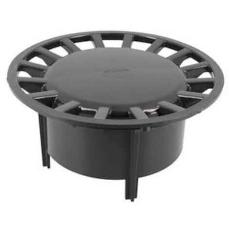 Grille PVC diamètre 230 mm pour siphon de cours 300 x 300 mm, gris anthracite