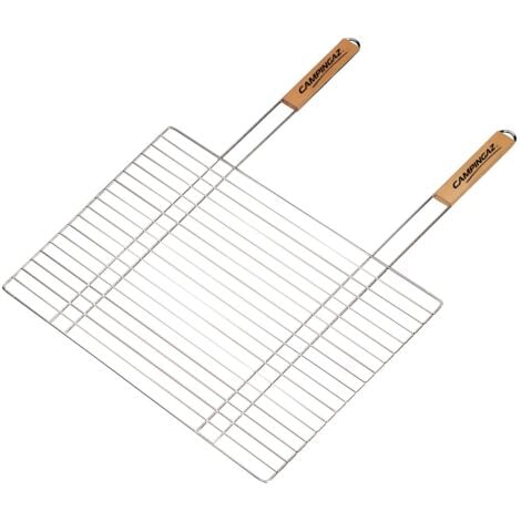 Grille rectangulaire simple L CAMPINGAZ - pour barbecue - double manche - 67x40cm