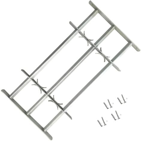 Grille réglable de sécurité de fenêtres et 3 barres 700-1050 mm
