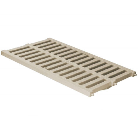 Grille renforcée 32,00 KN - PVC anti-choc - sable - 300 x 500 mm - First Plast
