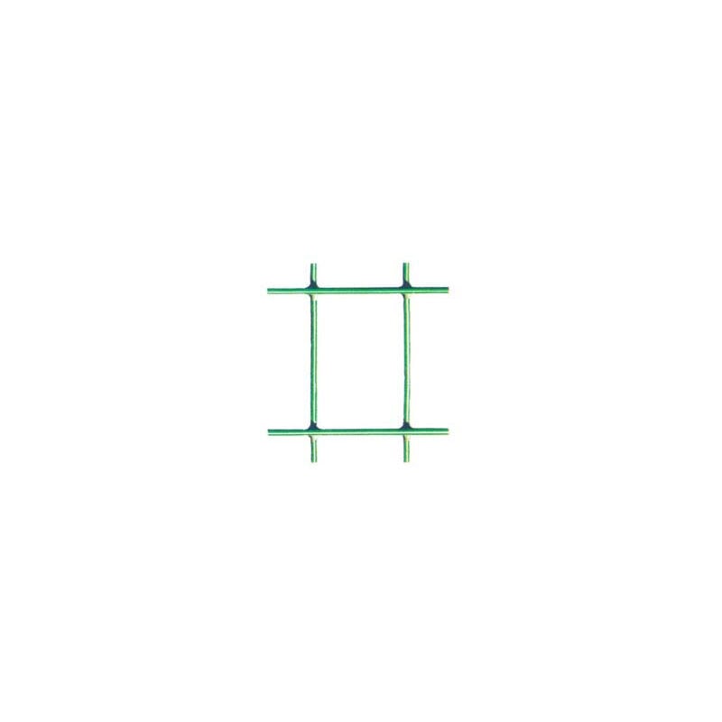 Rouleau de treillis électrosoudé galvanisé plastifié vert, maille de 10 m, épaisseur de fil 76x63 ø mm.2,2 - cm.60h.