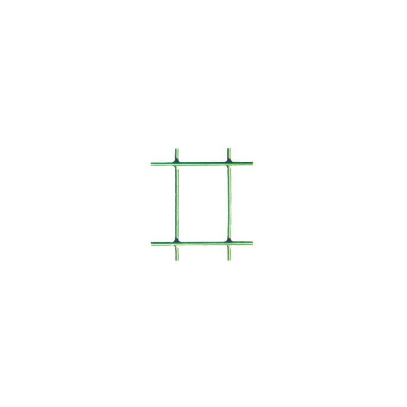 Rouleau de treillis électrosoudé galvanisé plastifié vert 25 m maille 76x63 mm fil ø 2,20 mm ext - 60h cm.