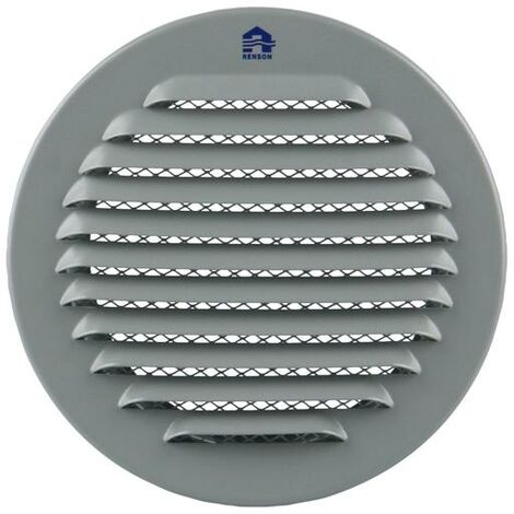 Grille ronde 435R 100mm aluminium gris - RENSON - 17471