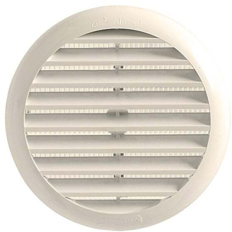 First Plast - Grille ronde à clipser avec moustiquaire - Ext. Ø155 mm - Sable