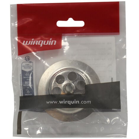 Grille Ronde Creuse en Inox Ø70mm pour siphon de Baignoire - Wirquin Pro