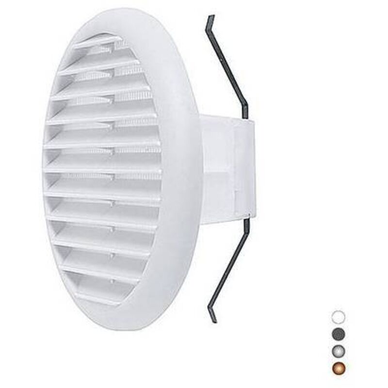 Grille ronde en matériau thermoplastique avec ressorts inclinables à 90°