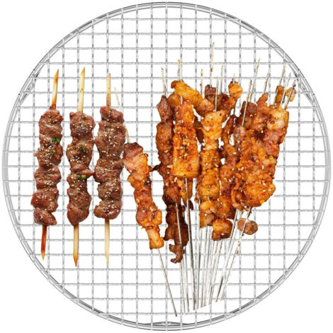 Grille ronde pour barbecue, grille en acier inoxydable