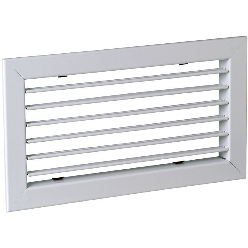 Aldes - Grille simple déflexion de reprise en acier sc 101 fixation par clips 400x200 11050030