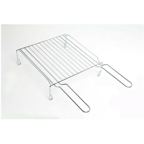 GRILLE SIMPLE SUR PIEDS 30X28 ACIER CHROME
