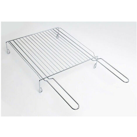 GRILLE SIMPLE SUR PIEDS 40X37 ACIER CHROME