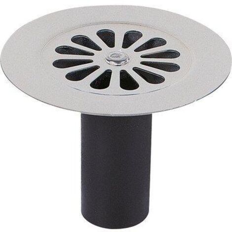 Grille de bonde de douche 85 mm – Inox pour installation sur orifice 60 mm – Écran contre odeurs avec tube garde d'eau – P-Pro