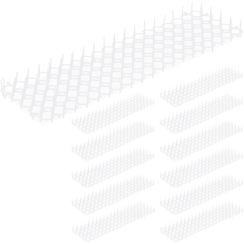 Relaxdays - Grille stop chats et fouines, lot pratique de 12, en plastique, protège vos trésors verts, noire