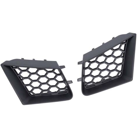 Grille Supérieure de Pare-chocs Avant, 2 Pièces Grille Supérieure de Pare-chocs Avant Gauche Droite Noir Brillant de Remplacement pour Seat Ibiza Cordoba 6L 2002 à 2009