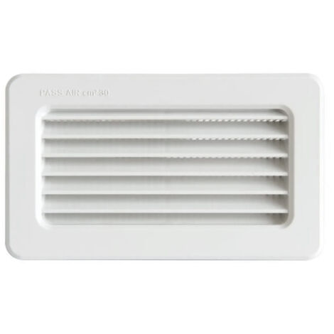 Grille terminale à encastrer 256 x 126 mm pour tubes Ventilation rectangulaire 120 x 60 / 150 x 70 mm - First Plast