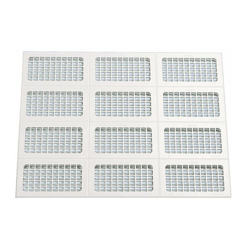 Grille de ventilation Nicoll vent "x" blanc 334x430mm à clipser, à visser, à sceller ou à coller