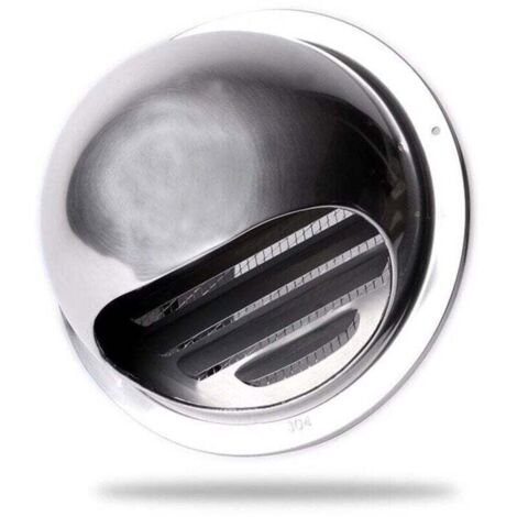 Grille Ventilation 100 mm Grille Aeration Inox Haute Qualité Grille Aération Extérieur Avec Moustiquaire Protège la Façade et Empêche l'entrée d'air Froid/Grille Inox