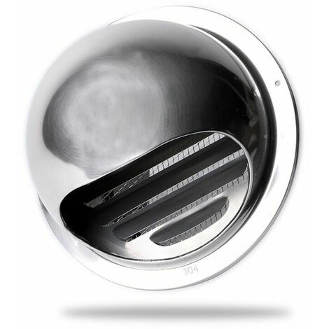 Grille Ventilation 100 mm Grille Aeration Inox Haute Qualité Grille Aération Extérieur Avec Moustiquaire Protège la Façade et Empêche l'entrée d'air Froid/Grille Inox STOL