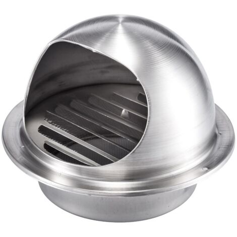 Grille Ventilation 120 mm Grille Aeration Inox Haute Qualité Grille Aération Extérieur Avec Moustiquaire Protège la Façade et Empêche l'entrée d'air Froid/Grille Inox