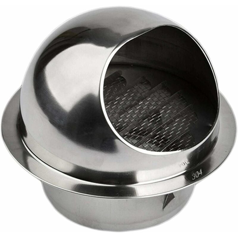 Grille Ventilation 150 mm Grille Aeration Inox Haute Qualité Grille Aération Extérieur Avec Moustiquaire Protège la Façade et Empêche l'entrée d'air