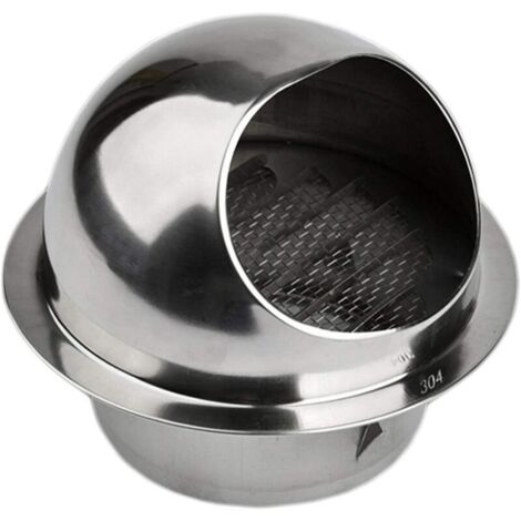 Grille Ventilation 150 mm Grille Aeration Inox Haute Qualité Grille Aération Extérieur Avec Moustiquaire Protège la Façade et Empêche l'entrée d'air Froid / Grille Inox