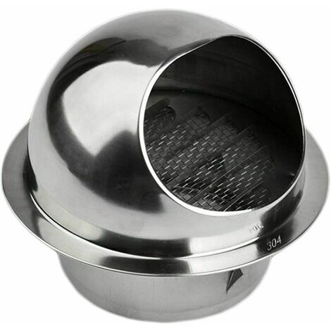 Grille Ventilation 150 mm Grille Aeration Inox Haute Qualité Grille Aération Extérieur Avec Moustiquaire Protège la Façade et Empêche l'entrée d'air Froid / Grille Inox